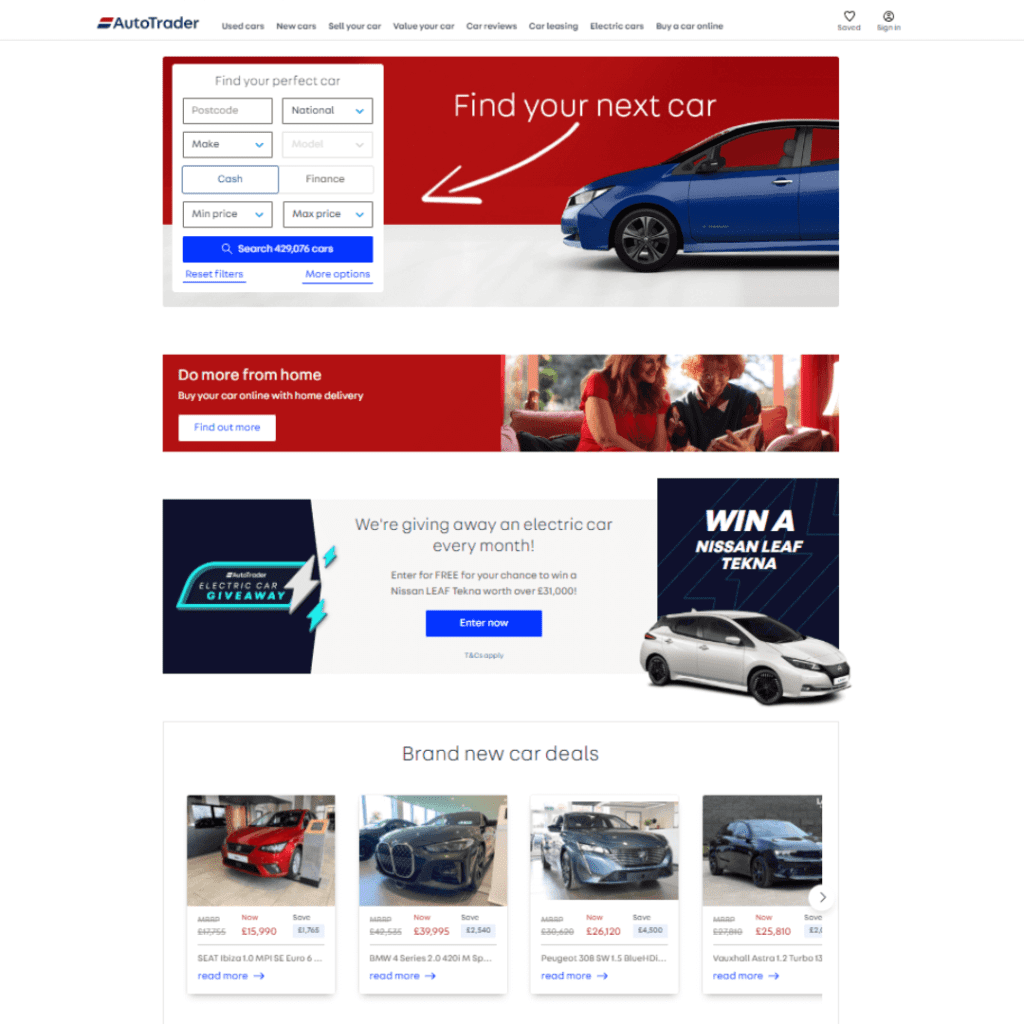 Auto trader auto dealer websites